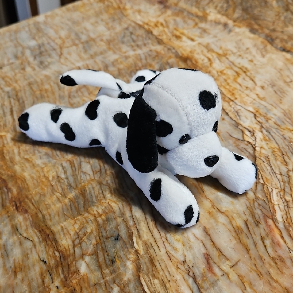 Plush Dalmatian Dog Toy - Black & White